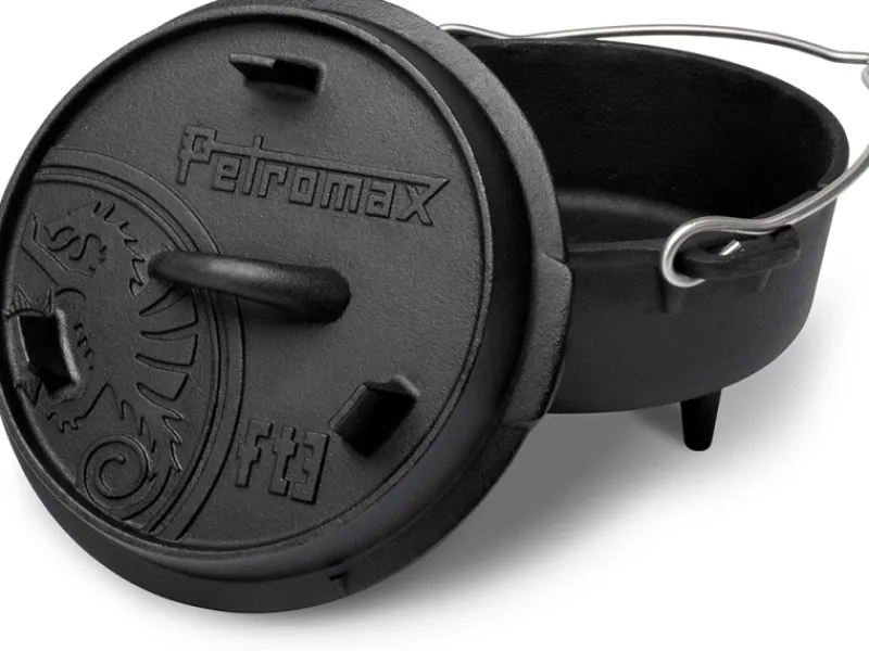 New Dutch Oven FT3 Schwarz mit planem Boden 1,6 l Töpfe