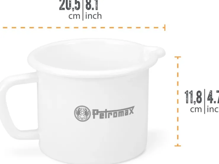 Petromax Emaille Milchtopf 1,4 L Weiß