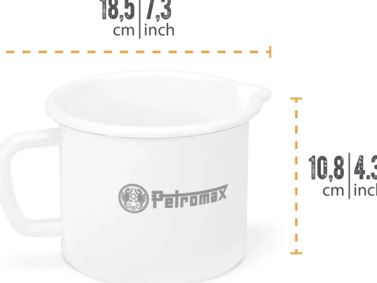 New Petromax Emaille Milchtopf 1 L Weiß