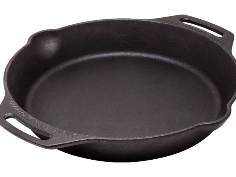 Outlet Feuerpfanne FP30H-T Schwarz mit 2 Henkeln Gusseisen Ø 30 cm Herde