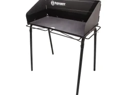 Best Feuertopf Tisch FE90 Stahl Schwarz Arbeitsfläche 45 x 90 cm Töpfe