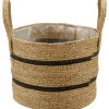 Best Pflanzkorb Ø 24 cm Natur-Schwarz Seegras