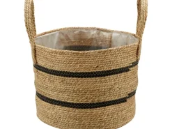 Best Pflanzkorb Ø 24 cm Natur-Schwarz Seegras