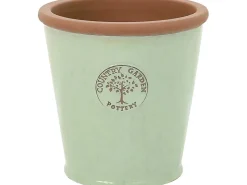 Töpfe<Pflanztopf Country Garden Pottery Keramik 38 cm x 35 cm Grün-Beige