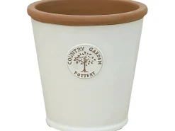 Töpfe<Pflanztopf Country Garden Pottery Keramik 38 cm x 38 cm x 35 cm Creme