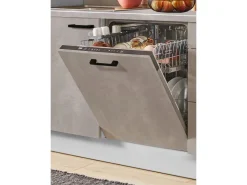 Sale Pino Küchenzeile 360 cm Beton Perlgrau Anschlag L 1 Geräte-, 1 Apothekerschrank