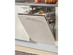 Discount Küchenzeile 290cm Beton Weißgrau Anschlag R 1 Geräte-, 1 Apothekerschrank Kühlschränke