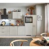 Outlet Pino Küchenzeile 290cm Beton Weißgrau Anschlag rechts 1 Geräte-. 1 Seitenschrank