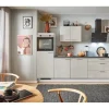 Discount Pino Küchenzeile 260 cm Beton Weißgrau Anschlag links 1 Geräteschrank