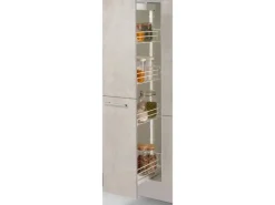 Discount Pino Küchenzeile 260 cm Beton Weißgrau Anschlag links 1 Geräteschrank