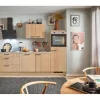 Outlet Pino Küchenzeile 270 cm Eiche Aviva Anschlag rechts 1 Geräteschrank