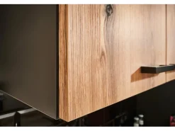 Sale Pino Küchenzeile 260 cm Evoke Eiche Anschlag links 1 Geräteschrank Grafit