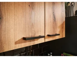 Sale Pino Küchenzeile 260 cm Evoke Eiche Anschlag links 1 Geräteschrank Grafit