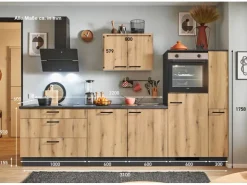 Sale Pino Küchenzeile 310cm Evoke Eiche Anschlag rechts 1 Geräte-, 1 Apothekerschrank