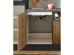 Sale Pino Küchenzeile 310cm Evoke Eiche Anschlag rechts 1 Geräte-, 1 Apothekerschrank