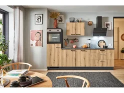 New Pino Küchenzeile 270 cm Evoke Eiche Anschlag links 1 Geräteschrank