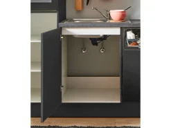 Discount Pino Küchenzeile 270 cm Grafit Anschlag links 1 Geräteschrank