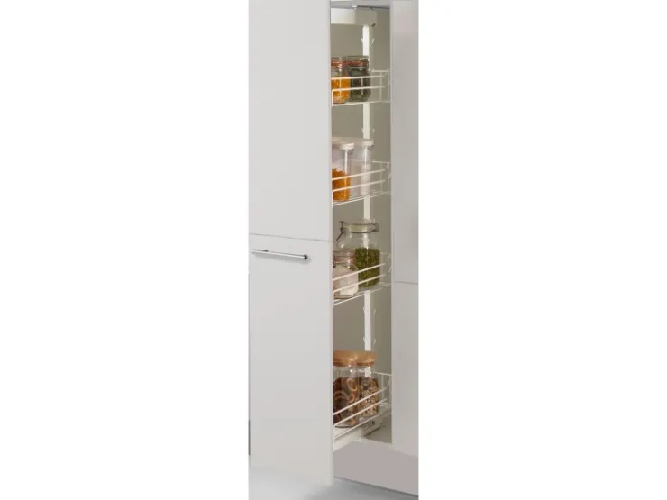 Pino Kochfelder|Kühlschränke<Küchenzeile 280 cm Lichtgrau Anschlag rechts 1 Geräteschrank