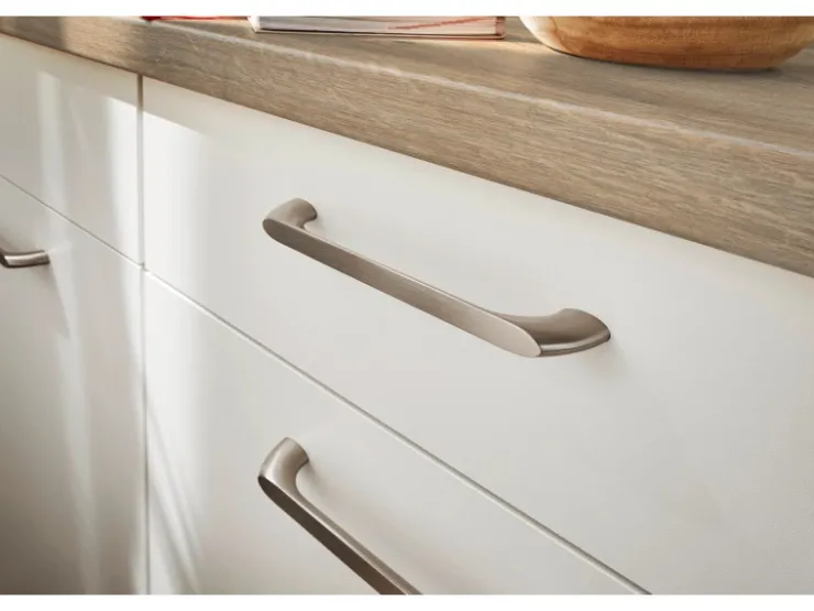 New Pino Küchenzeile 160 cm Weiß Anschlag rechts
