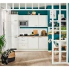 Hot Pino Küchenzeile 240 cm Weiß Anschlag links 1 Geräteschrank