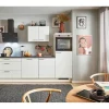 Hot Küchenzeile 280 cm Weiß Anschlag rechts 1 Geräteschrank Kochfelder