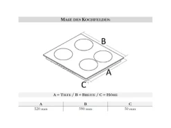 Outlet PKM Glaskeramikkochfeld autark EB-C4-2KBTCG Pfannen|Kochfelder