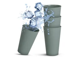 Discount Becher Kunststoff Grün 0,4 Liter 4er Pack Geschirr