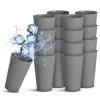 Clearance ProHome Becher Kunststoff Grau 0,4 Liter 16er Pack