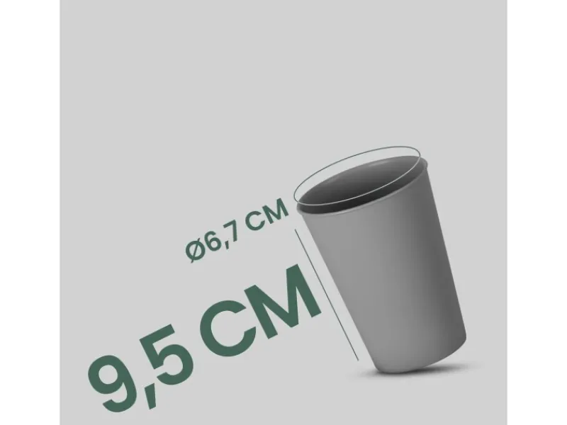 Hot Becher Kunststoff Grau 0,2 Liter 8er Pack Geschirr