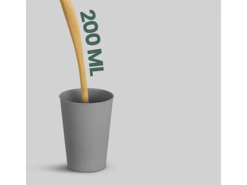 Hot Becher Kunststoff Grau 0,2 Liter 8er Pack Geschirr