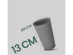Discount ProHome Becher Kunststoff Grau 0,4 Liter 4er Pack