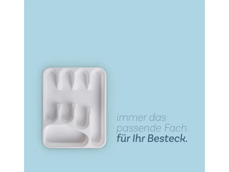 Hot ProHome Besteckkasten 33,5 x 26 x 4,5 cm Weiß