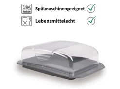 Sale Butterdose Mit Transparentem Deckel Anthrazit Kühlschränke