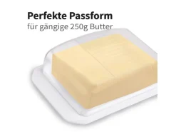 ProHome Vorratsbehälter<Butterdose Mit Transparentem Deckel Weiß