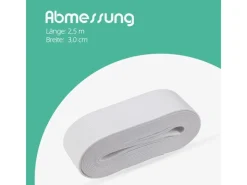 Gummiband 2,5 m x 3,0 cm Weiß Küchenhelfer