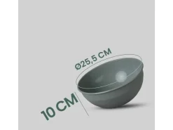 ProHome Geschirr<Kunststoff Schüssel BPA Frei 255 x 10 cm Grün
