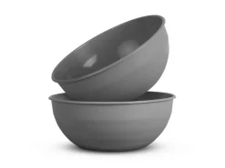Sale ProHome Kunststoff Schüssel BPA Frei 255 x 10 cm Grau 2er Pack