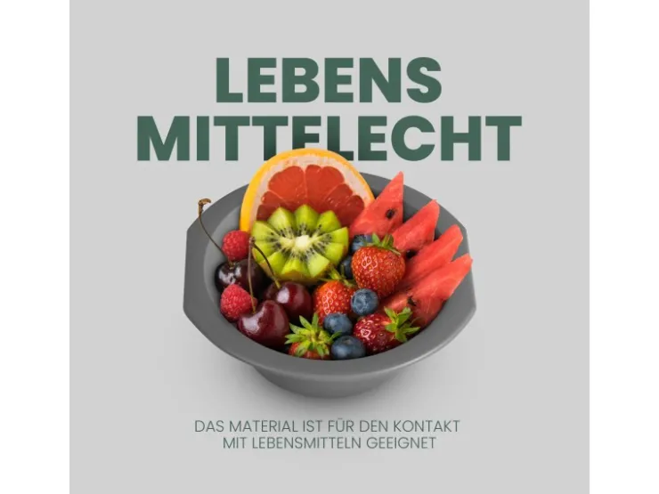 ProHome Geschirr<Kunststoff Schüssel BPA Frei 1,55 x 6 cm Grau 8er Pack