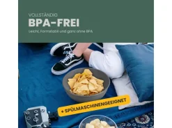 ProHome Geschirr<Kunststoff Schüssel BPA Frei 255 x 10 cm Grau