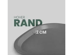 Online ProHome Kunststoff Tablett BPA Frei 377 x 277 cm Grau 4er Pack