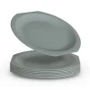 ProHome Geschirr<Kunststoff Teller BPA Frei Ø23 cm Grün 8er Pack
