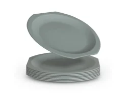 ProHome Geschirr<Kunststoff Teller BPA Frei Ø23 cm Grün 8er Pack