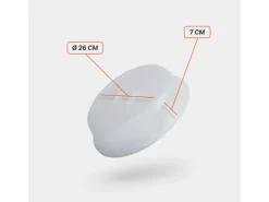 ProHome Geschirr<Mikrowellenabdeckhaube Transparent 26 x 7 cm