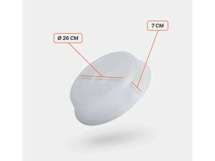 ProHome Geschirr<Mikrowellenabdeckhaube Transparent 26 x 7 cm