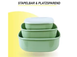 Clearance Vorratsdosen 3er Set Eckig Grau Vorratsdosen|Vorratsbehälter