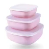 Sale ProHome Vorratsdosen 3er Set Eckig Rosa