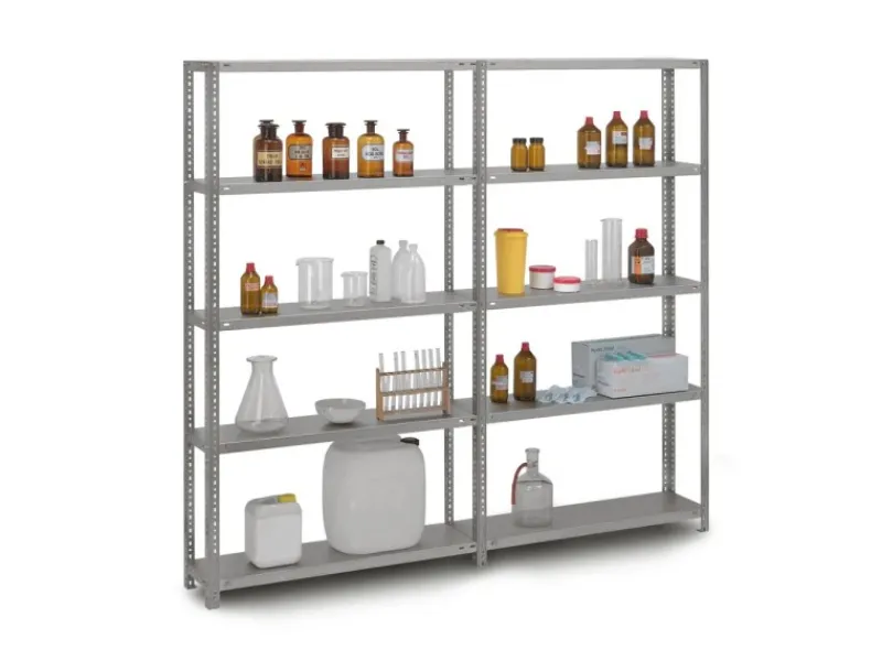 Clearance Edelstahlregal Schraubsystem HxBxT 200 x 100 x 40 cm 5 Ebenen Fachlast 200 kg Edelstahl Fachbodenregal Küchenregale