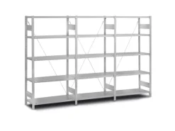 Clearance Edelstahlregal Stecksystem T-Profil HxBxT 250 x 100 x 80 cm 6 Ebenen Fachlast 200 kg Edelstahl Fachbodenregal Küchenregale