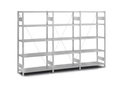Clearance PROREGAL Edelstahlregal Stecksystem T-Profil HxBxT 175 x 100 x 40 cm 5 Ebenen Fachlast 200 kg Edelstahl Fachbodenregal