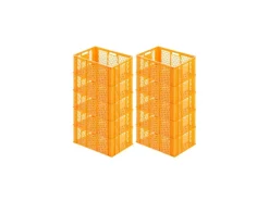 Clearance Eurobehälter Bäcker- und Konditorenkasten HxBxT 25 x 40 x 60 49 Liter Gelb-Orange Brötchenkiste Stapelbare Bäckerkiste Vorratsdosen|Vorratsbehälter